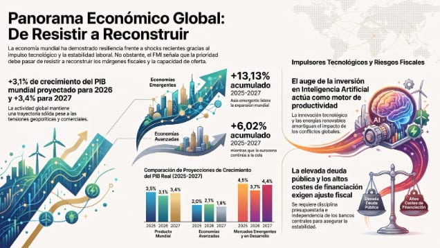 Fotografía que ilustra la noticia: El FMI insta a España a pasar de resistir a reconstruir la economía
